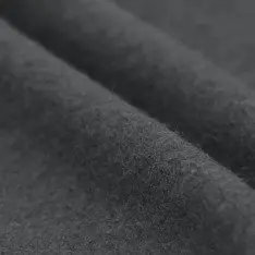 Fulled Loden Wool Fabric Dark Grey