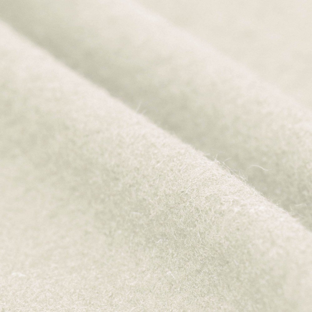 Fulled Loden Wool Fabric Ecru