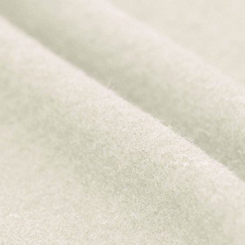 Fulled Loden Wool Fabric Ecru