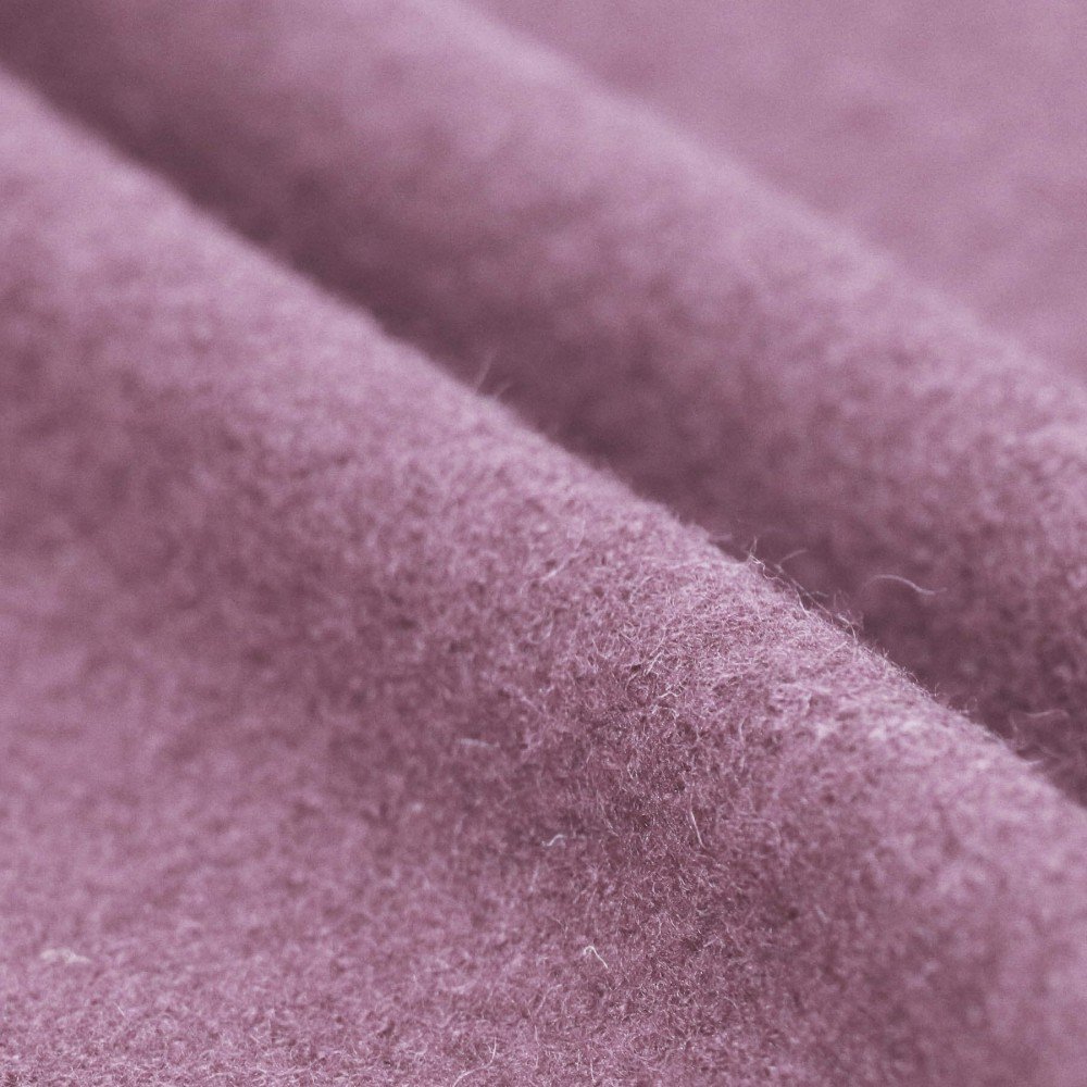 Fulled Loden Wool Fabric Old Pink