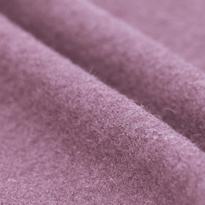 Tissu Lainage Foulé Vieux Rose - (Tissu Laine Bouillie)