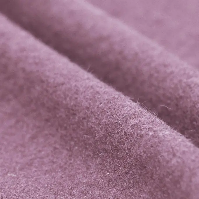 Tissu Lainage Foulé Vieux Rose - (Tissu Laine Bouillie)