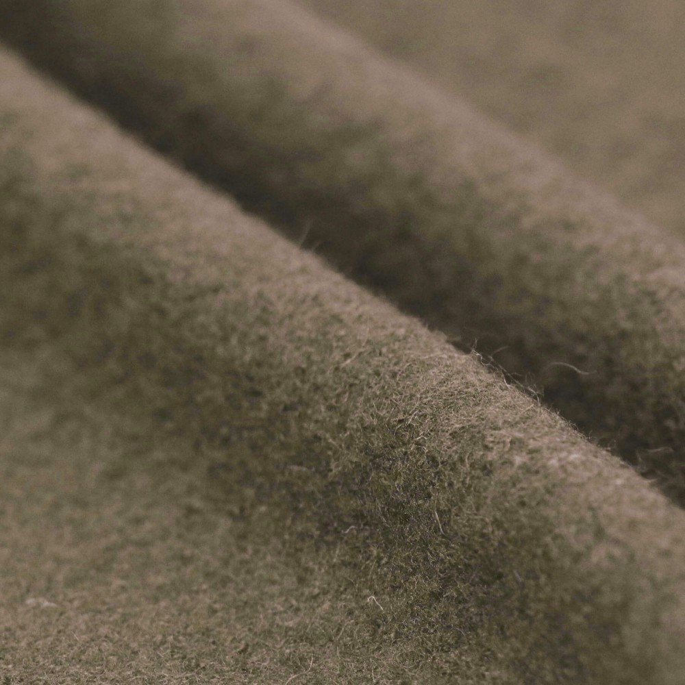 Fulled Loden Wool Fabric Olive Green