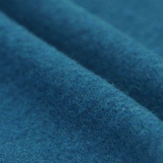 Fulled Loden Wool Fabric Petrol Blue