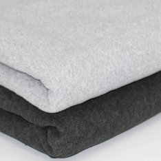 Tessuto Pile Grigio Chiaro Melange