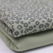 Tessuto Jersey Di Cotone Costine Stampato - Leopardato Verde Polveroso - (Jersey Tessuti)