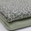 Rib Jersey Strikstof Muster - Leopardtryk Dusty Grøn - (Jerseystoffer)