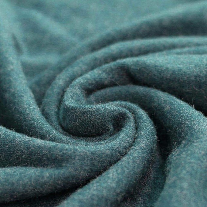 Angora Jersey Stof Petrol - (Mode Stoffen)