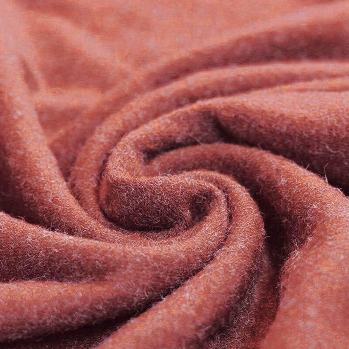 Angora Jersey Stof Burnt Orange - (Modestoffen)