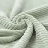 Tissu Jersey Velours à Grosses Cotes Vert Poussiéreux