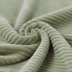 Big Knitted Corduroy Jersey Fabric Olive