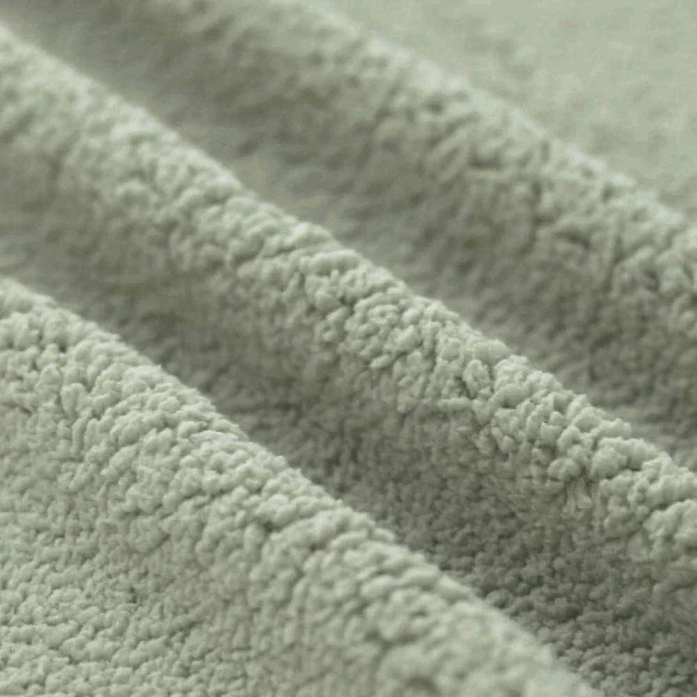 Curly Teddy Fabric Dusty Green