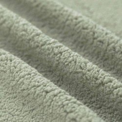 Tissu Fourrure Mouton Vert Poussiéreux