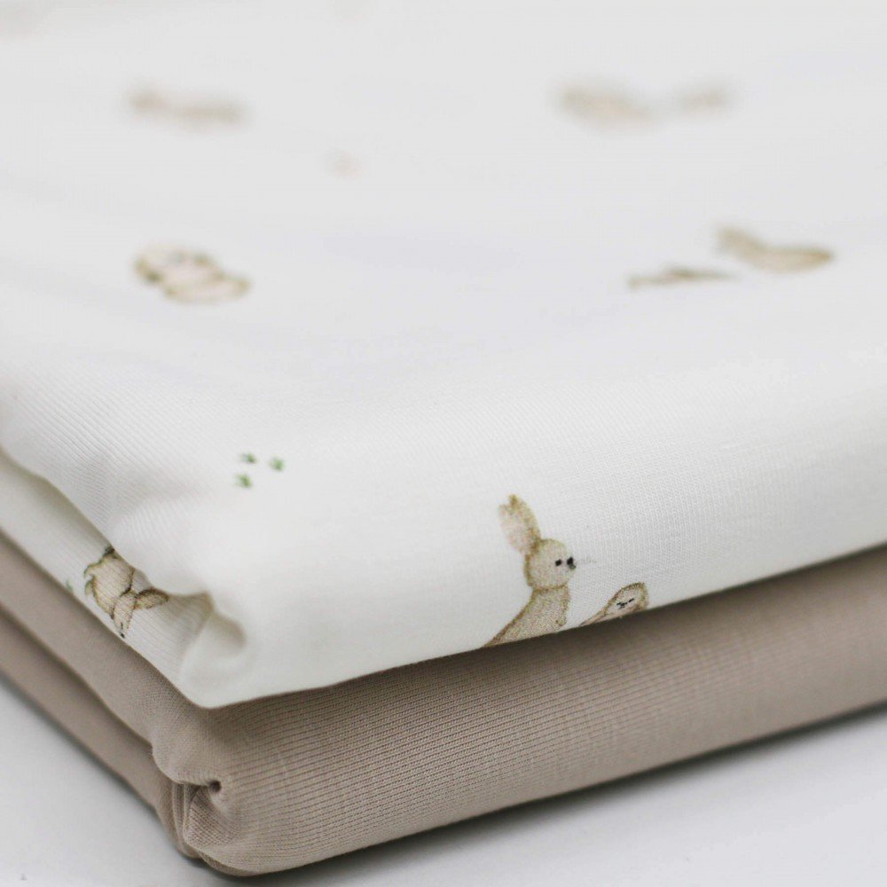 Bomuldjersey Digital Print - Lille Kanin
