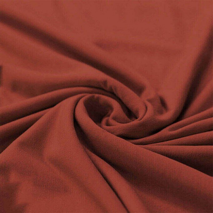 Bamboo Jersey Fabric Rust  - (Jersey Fabrics)