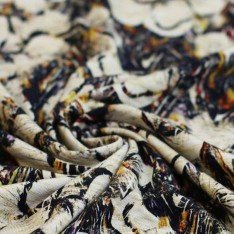Digitale Print Bamboe Jersey - Sepiabloem