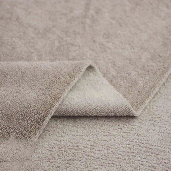 Double Touch Bamboo Terry Fabric Dark Beige - (Terry Fabric Cotton )
