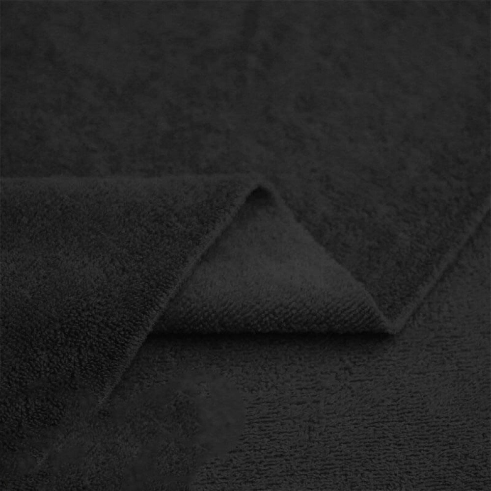 Tissu Eponge De Bambou (Double Face) Noir Tissu Eponge De Bambou (Double Face) Noir
