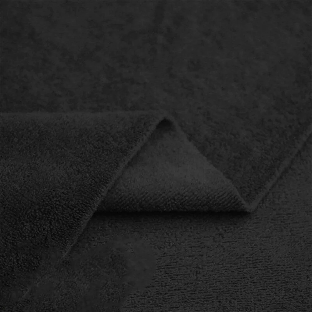 Double Touch Bamboo Terry Fabric Black Double Touch Bamboo Terry Fabric Black