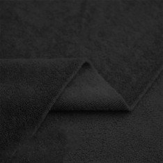 Double Touch Bamboo Terry Fabric Black