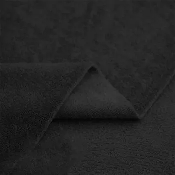 Bamboe Velvet Badstof Zwart Bamboe Velvet Badstof Zwart