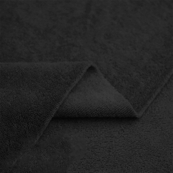 Bambus Wellness Frotteestoff Schwarz - (Frotteestoffe )