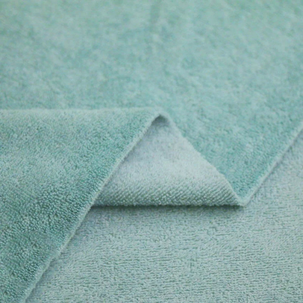 Double Touch Bamboo Terry Fabric Sea Green Double Touch Bamboo Terry Fabric Sea Green