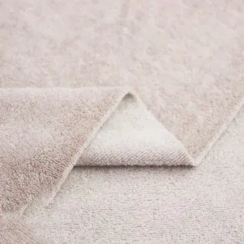 Bamboe Velvet Badstof Licht Beige Bamboe Velvet Badstof Licht Beige