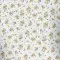 Rib Knit Jersey Fabric - Flower Bouquet Orange Blue - (Jersey Fabrics)