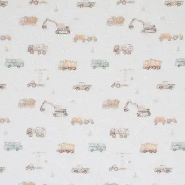 Stretch Terry Cloth Fabric - Construction Vehicles | Rijs Textiles Stretch Terry Cloth Fabric - Construction Vehicles - (Stretch Toweling Fabric)