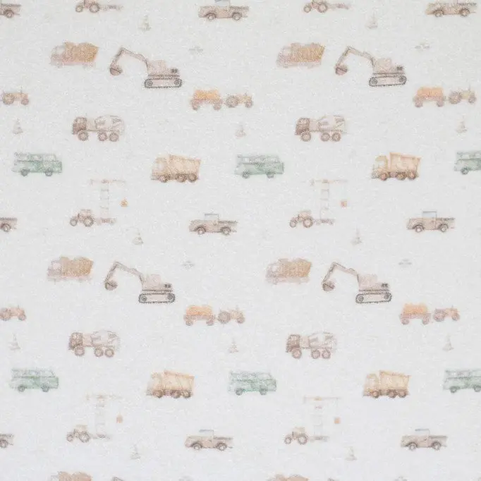 Stretch Frottee Stoff - Baufahrzeuge | Rijs Textiles Stretch Frottee Stoff - Baufahrzeuge - (Frottee Stoff Stretch)