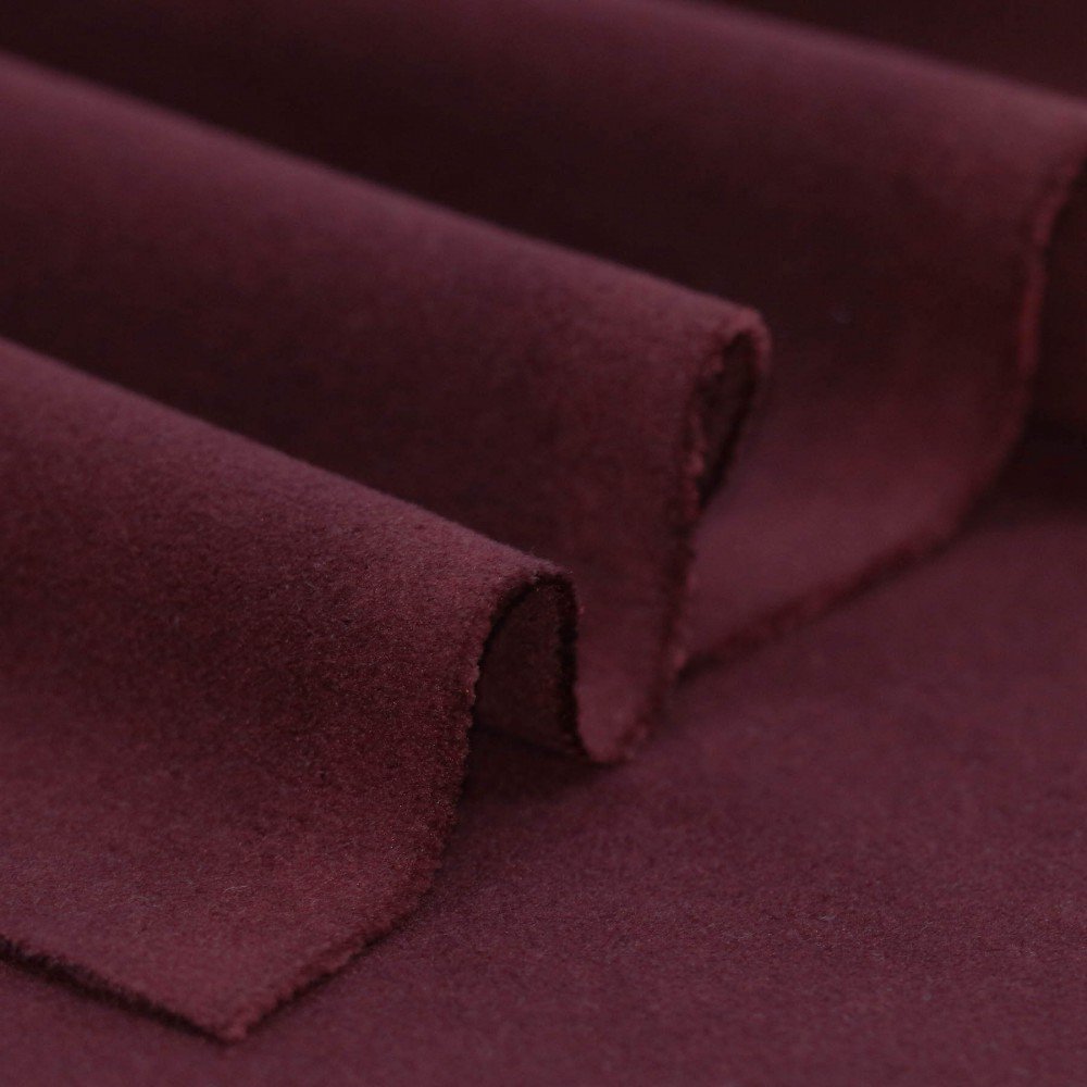 Tessuto Cappotto Stretch (Flanella Spazzolata) Bordeaux Tessuto Cappotto Stretch (Flanella Spazzolata) Bordeaux