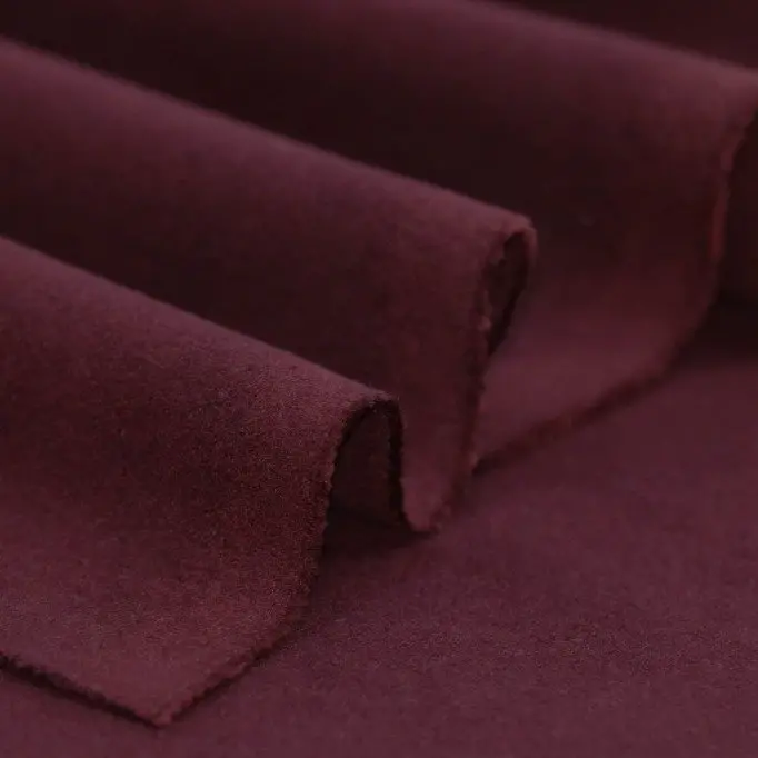Stretch Mantelstof (Flanel Brush) Purper - (Modestoffen)
