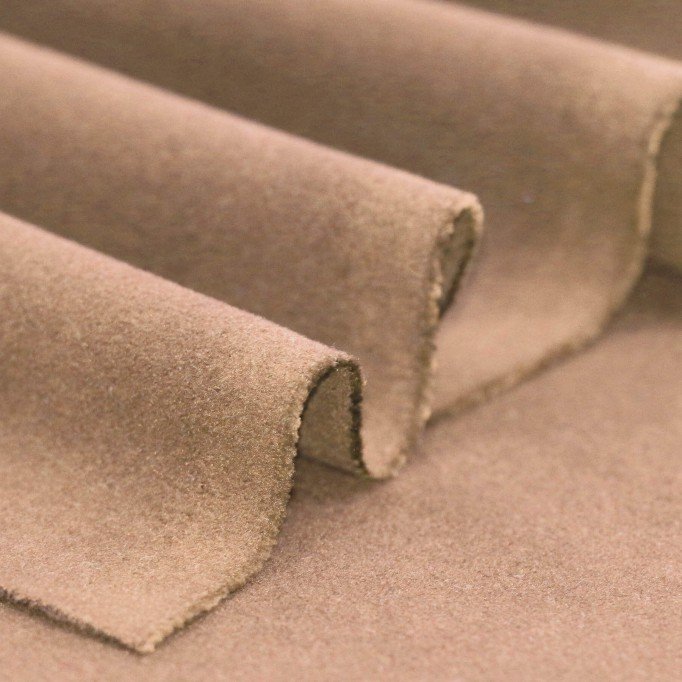 Tissu De Manteau Stretch (Flanelle Brossée) Chameau - (Tissus De Mode)