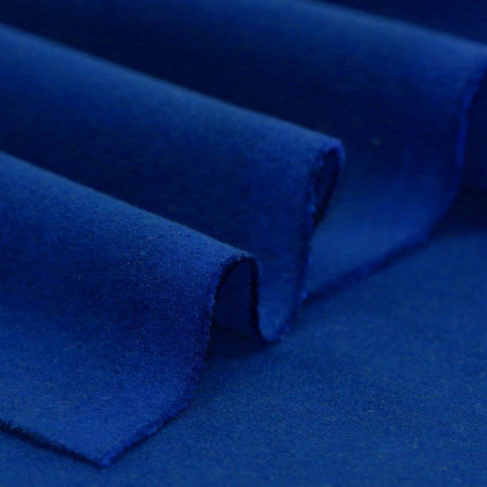 Stretch Coat Fabric (Flannel Brush) Cobalt - (Fashion Fabrics)