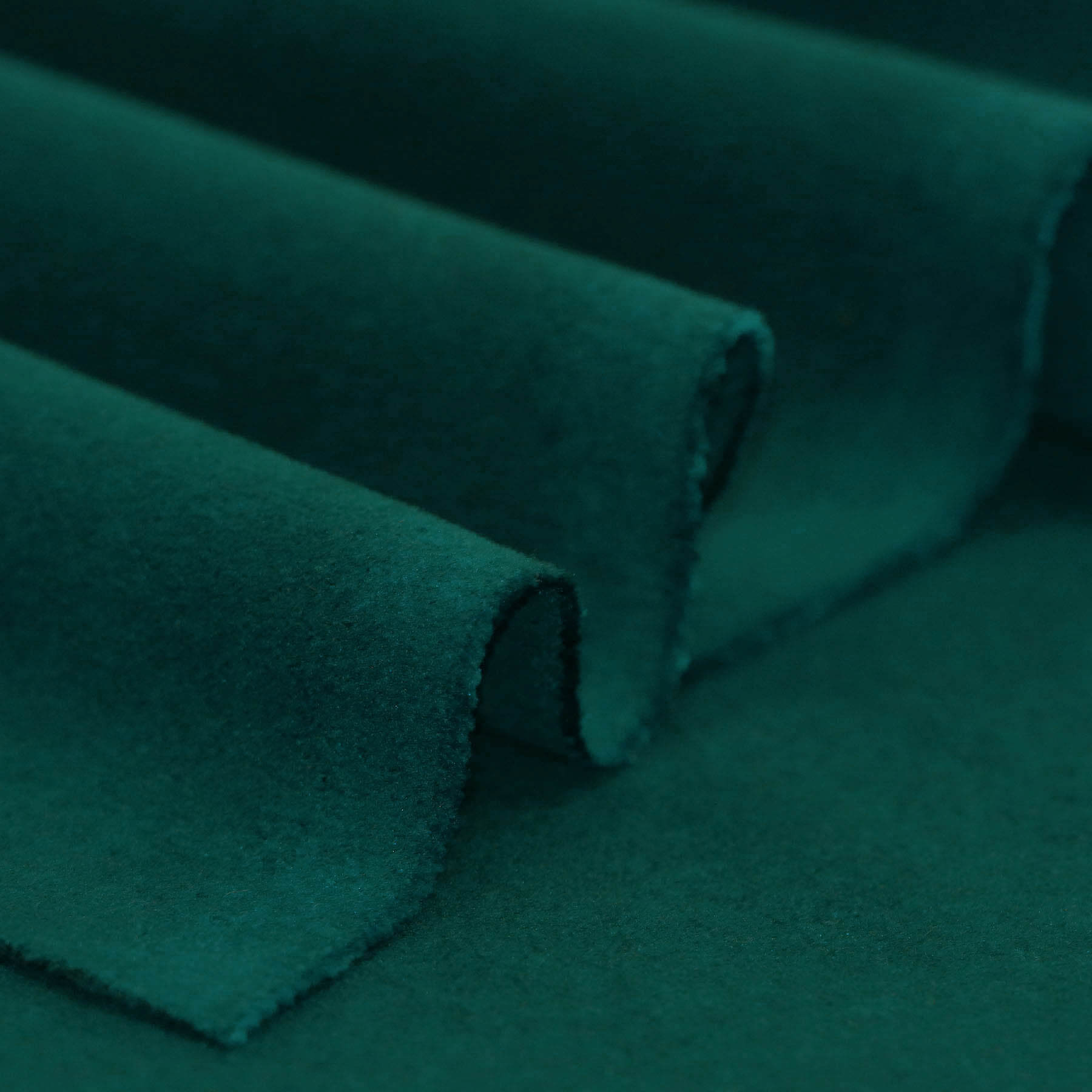 Stretch Mantelstof (Flanel Brush) Donker Groen