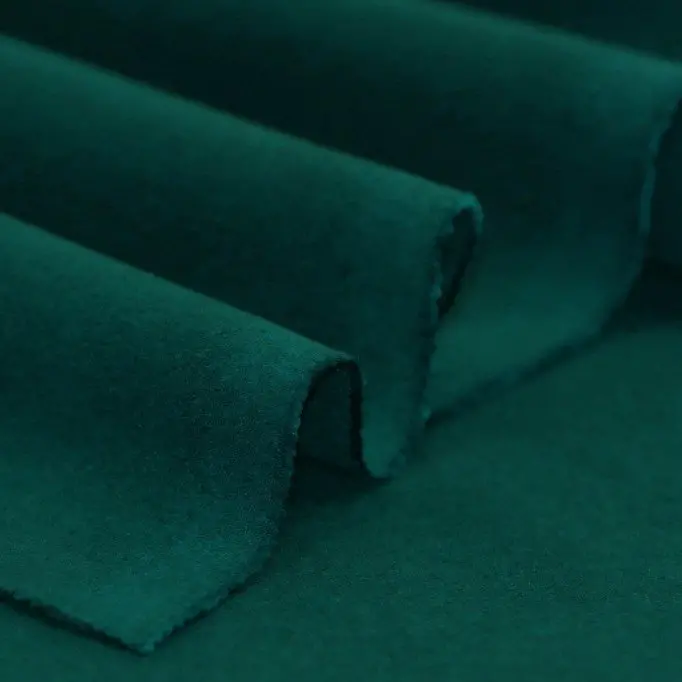 Tissu De Manteau Stretch (Flanelle Brossée) Vert Foncé - (Tissus De Mode)
