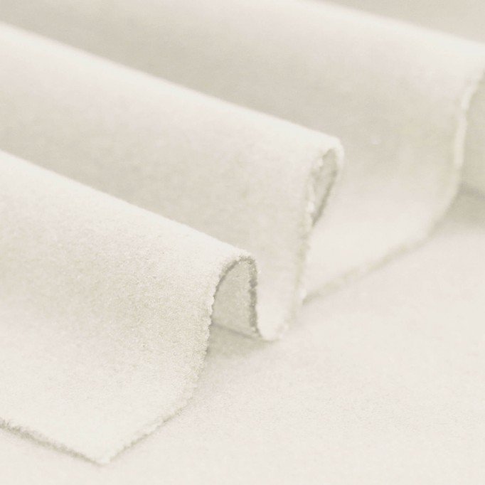 Stretch Coat Fabric (Flannel Brush) Ecru - (Fashion Fabrics)