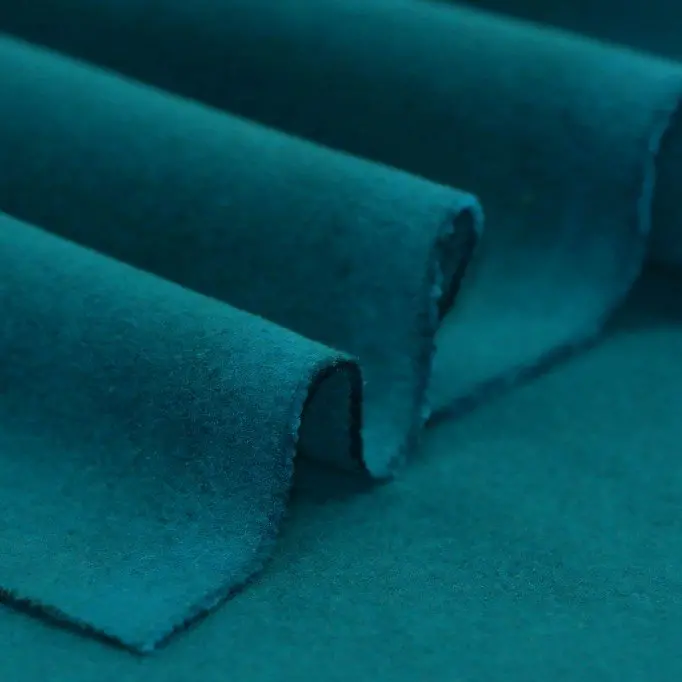 Stretch Coat Fabric (Flannel Brush) Petrol - (Fashion Fabrics)