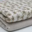 Double Gauze Fabric Digital Print - Beige Water Lily - (Child Fabrics)