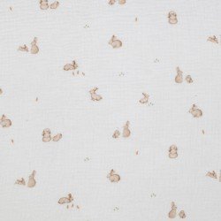 Double Gauze Fabric Digital Print - Little Rabbit