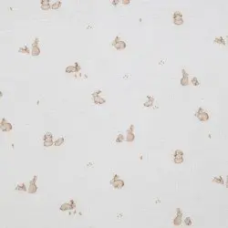 Double Gauze Fabric Digital Print - Little Rabbit Double Gauze Fabric Digital Print - Little Rabbit