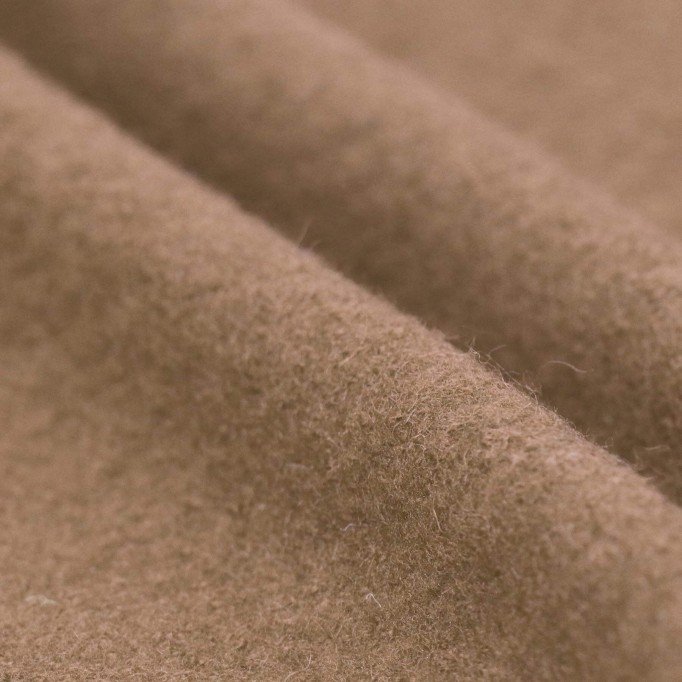 Tissu Lainage Foulé Chameau - (Tissu Laine Bouillie)