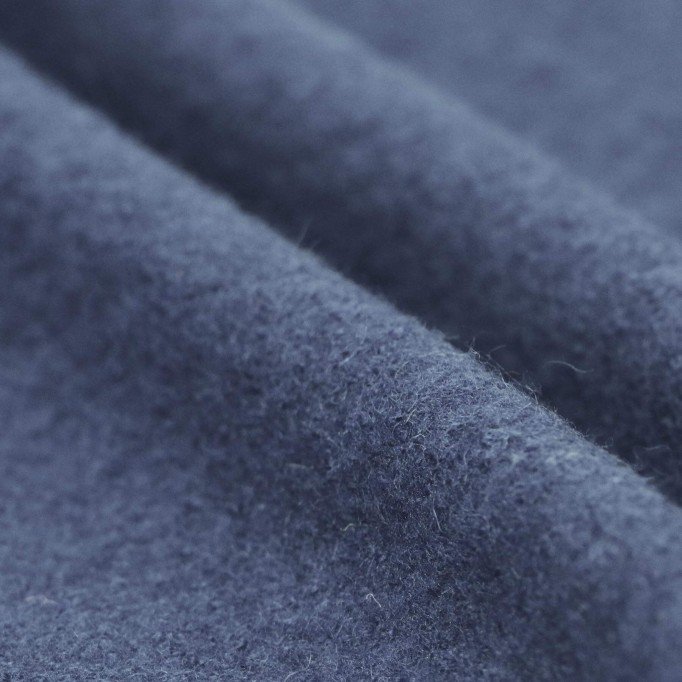 Walkloden Stof Donker Jeans - (Gekookte Wol Stoffen)