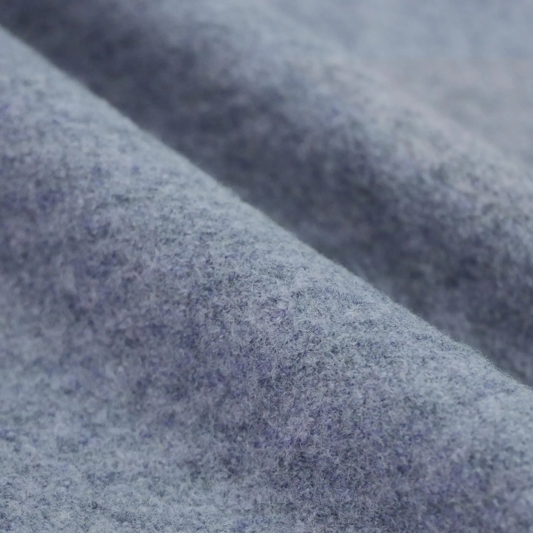 Walkloden Stof Gemeleerd Jeans Blauw