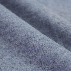 Fulled Loden Wool Fabric Melange Jeans Blue
