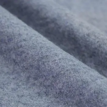 Tessuto Loden Follato Di Lana Jeans Blu Melange Tessuto Loden Follato Di Lana Jeans Blu Melange