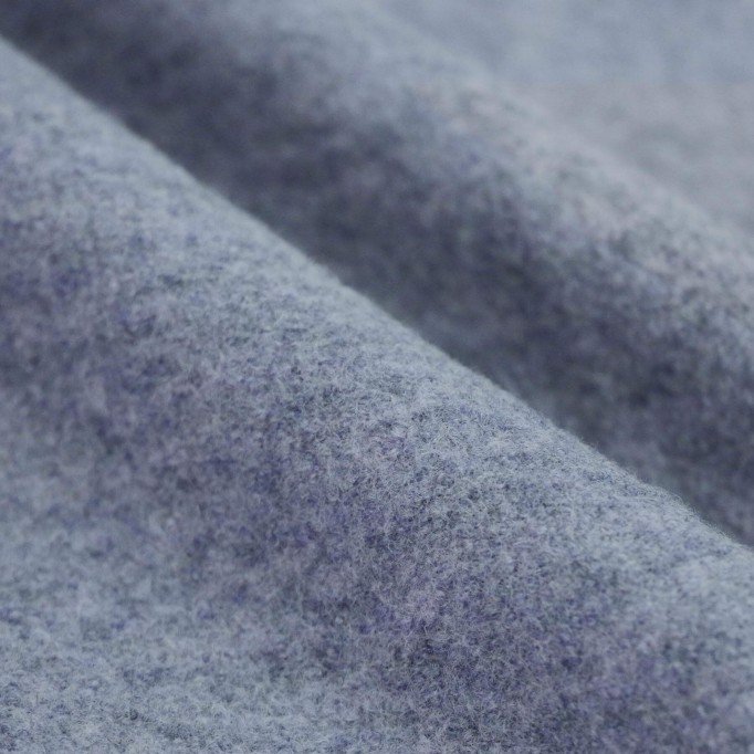 Tissu Lainage Foulé Jean Bleu Mêlée - (Tissu Laine Bouillie)