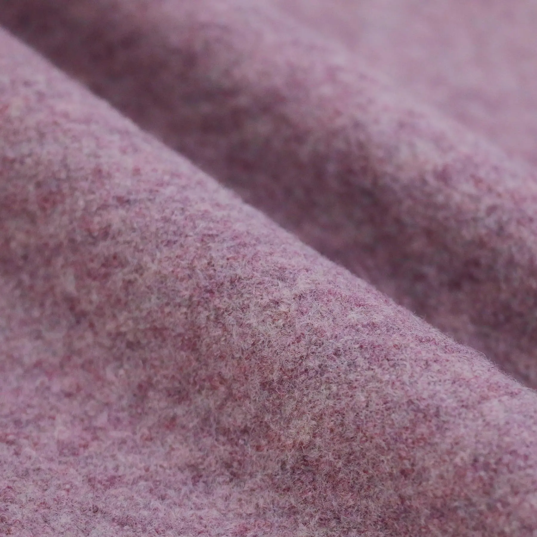 Walkloden Stof Gemeleerd Oud Roze