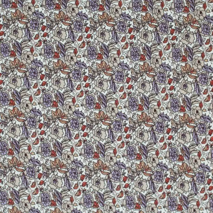 Jersey Coton Impression Numérique - Chou Fleur Lilas | Rijs Textiles Jersey Coton Impression Numérique - Chou Fleur Lilas - (Jersey Coton Impression Numérique)